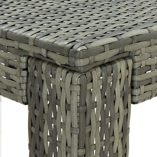 Tuinbartafel 100x60,5x110,5 cm poly rattan grijs MeubelReus