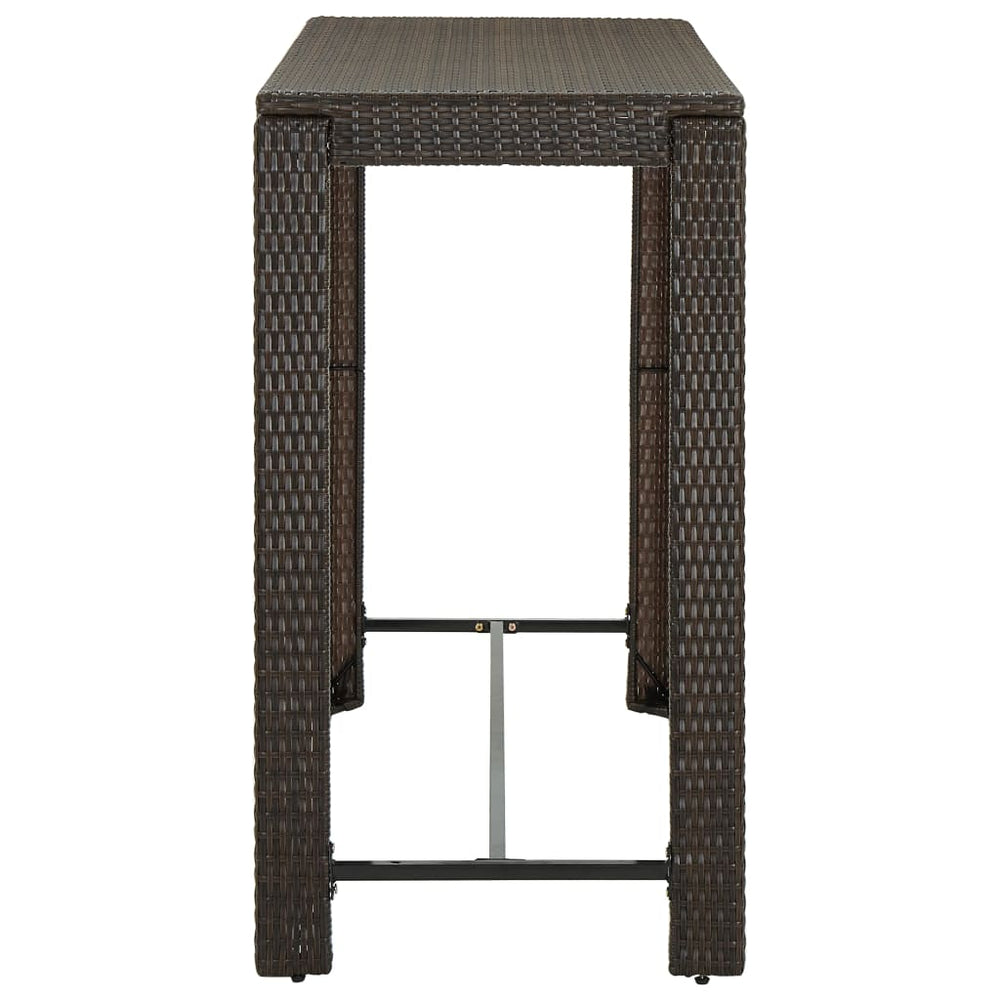 Tuinbartafel 140,5x60,5x110,5 cm poly rattan bruin MeubelReus