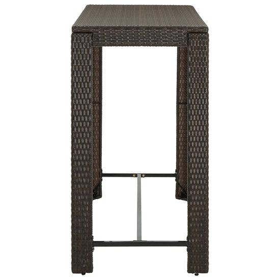 Tuinbartafel 140,5x60,5x110,5 cm poly rattan bruin MeubelReus