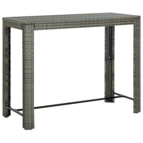 Tuinbartafel 140,5x60,5x110,5 cm poly rattan grijs MeubelReus