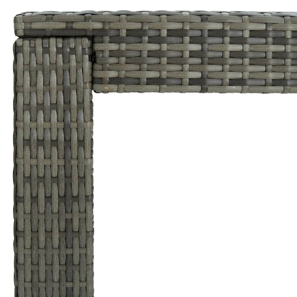 Tuinbartafel 140,5x60,5x110,5 cm poly rattan grijs MeubelReus