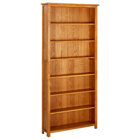 Boekenkast met 7 schappen 90x22,5x200 cm massief eikenhout MeubelReus