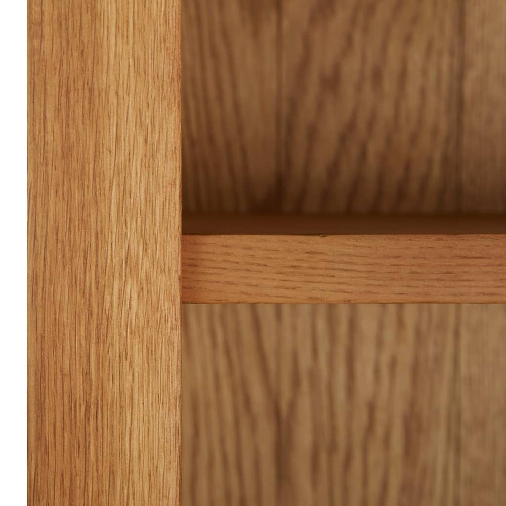 Boekenkast met 4 deuren 80x35x180 cm massief eikenhout en glas MeubelReus