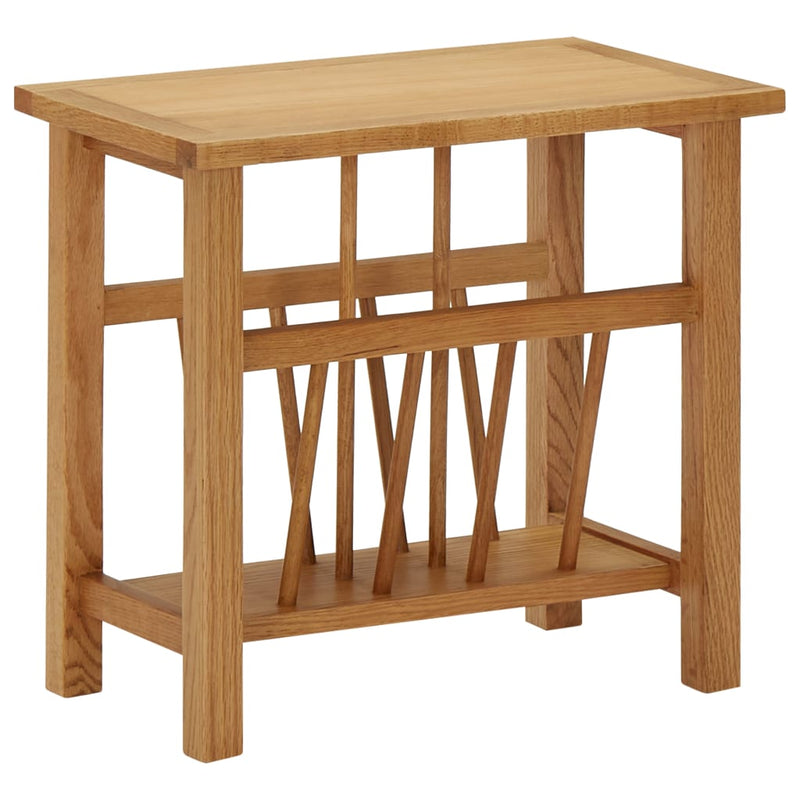 Bijzettafel 45x27x42 cm massief eikenhout MeubelReus