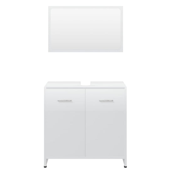 vidaXL Badkamermeubelset bewerkt hout hoogglans wit MeubelReus