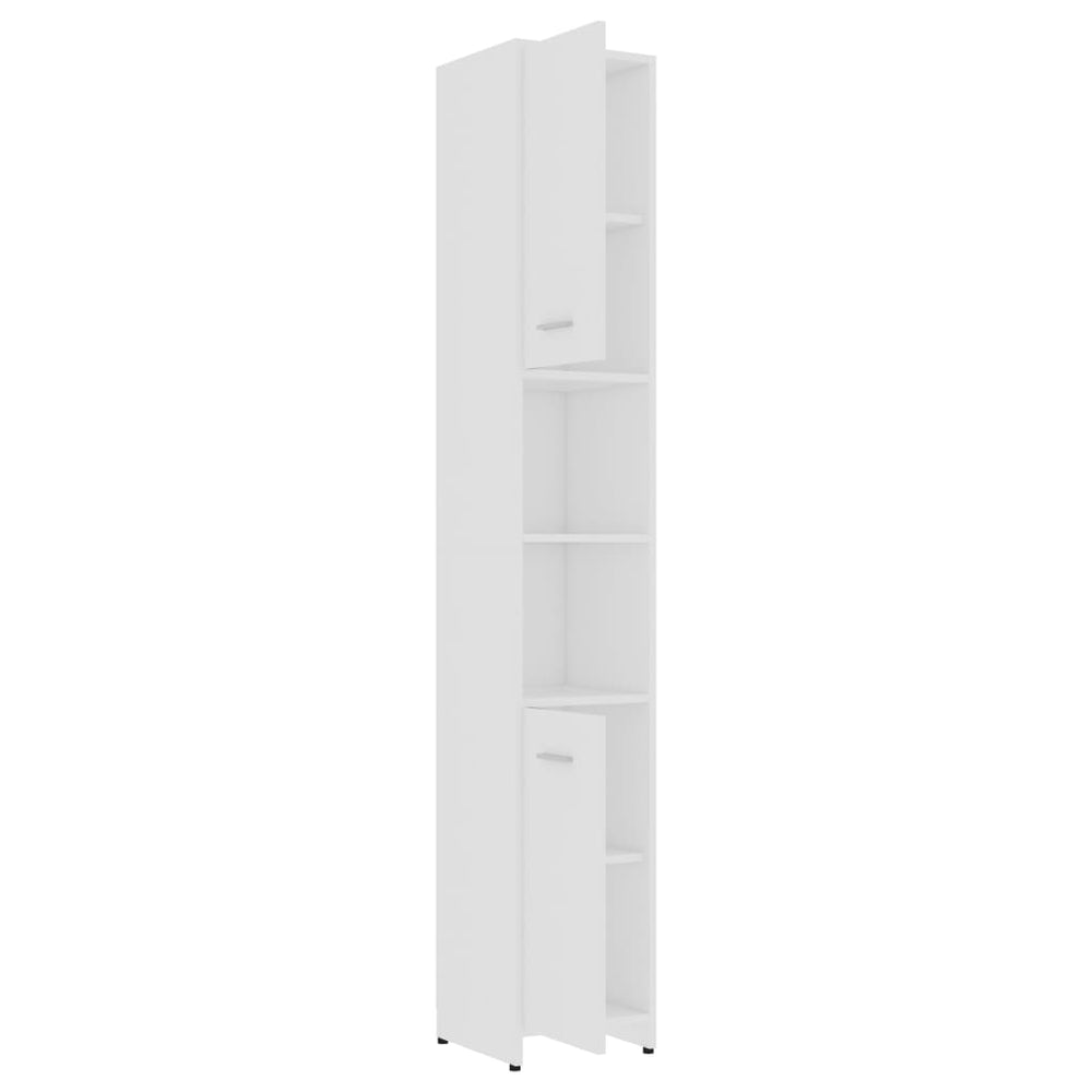 Badkamerkast 30x30x183,5 cm spaanplaat wit MeubelReus