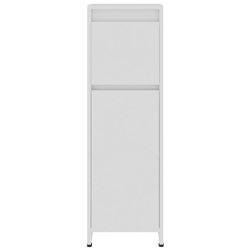 Badkamerkast 30x30x95 cm spaanplaat hoogglans wit MeubelReus