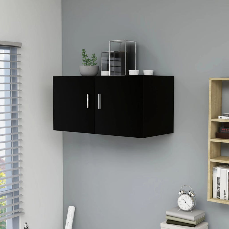Hangkast 80x39x40 cm spaanplaat zwart MeubelReus