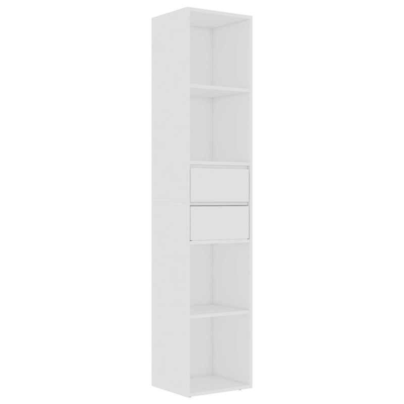 Boekenkast 36x30x171 cm bewerkt hout wit