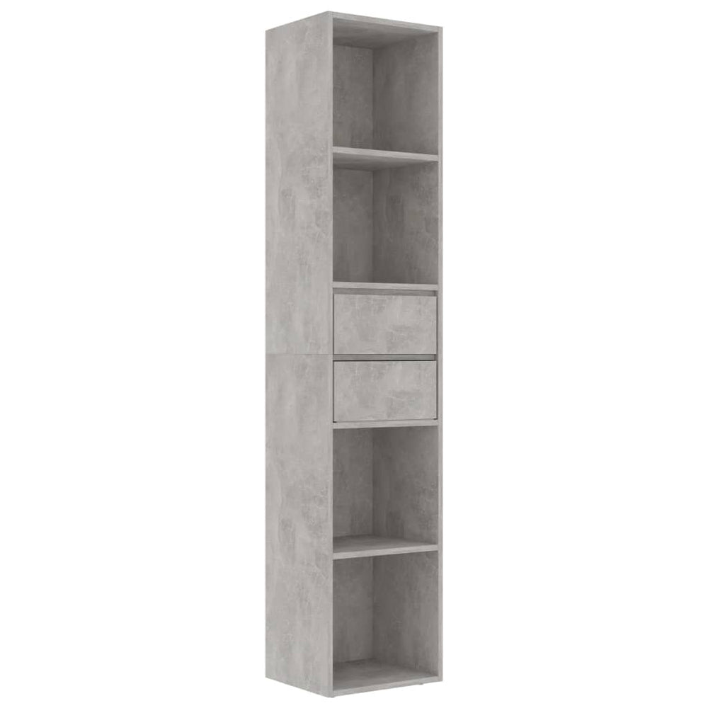 Boekenkast 36x30x171 cm spaanplaat betongrijs MeubelReus