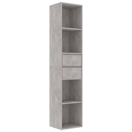 Boekenkast 36x30x171 cm spaanplaat betongrijs MeubelReus