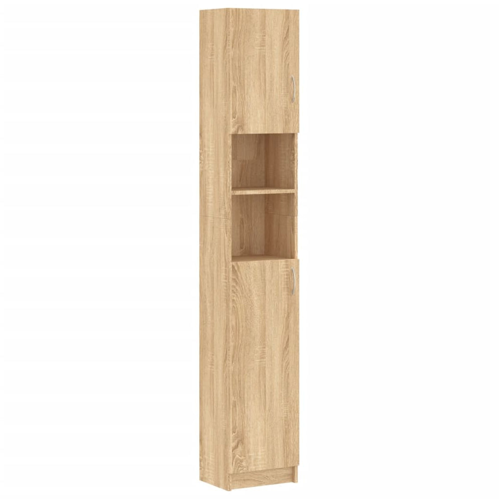 Badkamerkast 32x25,5x190 cm spaanplaat sonoma eikenkleurig MeubelReus
