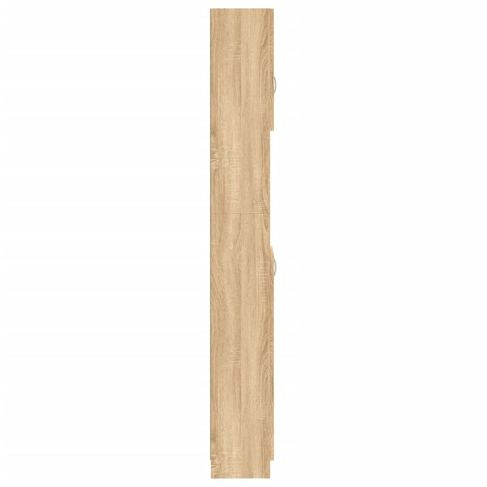 Badkamerkast 32x25,5x190 cm spaanplaat sonoma eikenkleurig MeubelReus