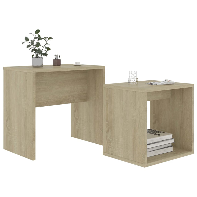 Salontafelset 48x30x45 cm spaanplaat sonoma eikenkleurig MeubelReus