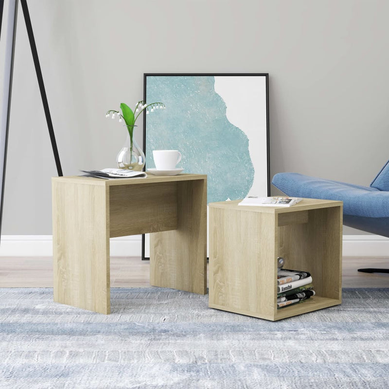 Salontafelset 48x30x45 cm spaanplaat sonoma eikenkleurig MeubelReus