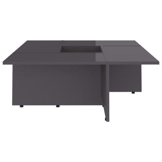 Salontafel 79,5x79,5x30 cm spaanplaat hoogglans grijs MeubelReus