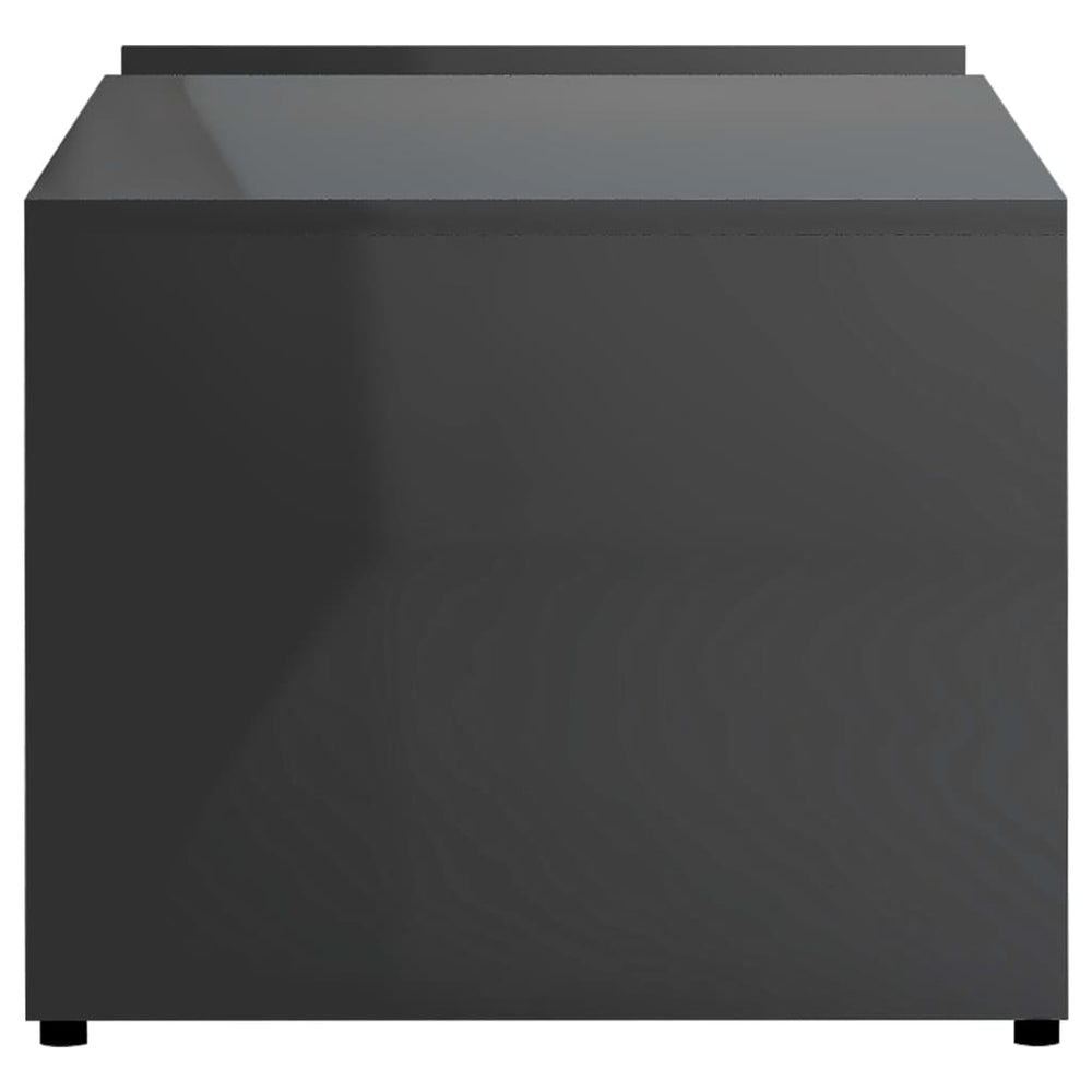 Salontafel 90x45x35 cm spaanplaat hoogglans grijs MeubelReus