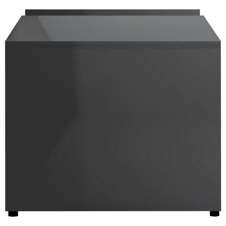 Salontafel 90x45x35 cm spaanplaat hoogglans grijs MeubelReus