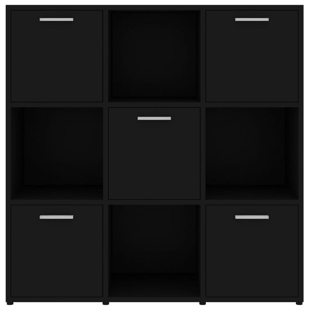 Boekenkast 90x30x90 cm spaanplaat zwart MeubelReus