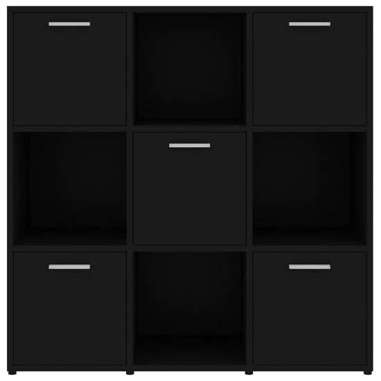 Boekenkast 90x30x90 cm spaanplaat zwart MeubelReus