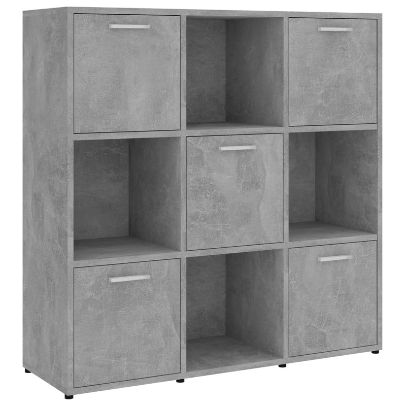 Boekenkast 90x30x90 cm spaanplaat betongrijs MeubelReus