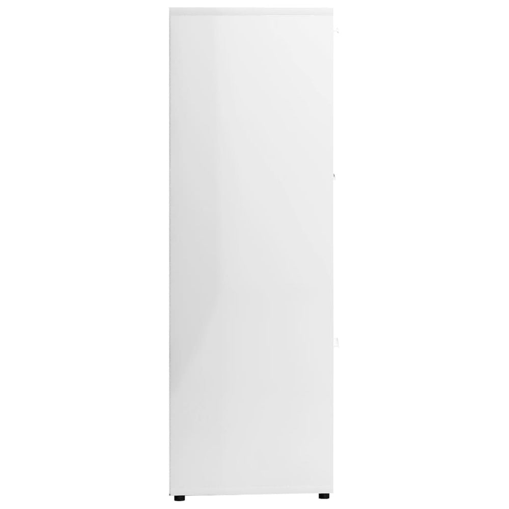 Boekenkast 90x30x90 cm spaanplaat hoogglans wit MeubelReus