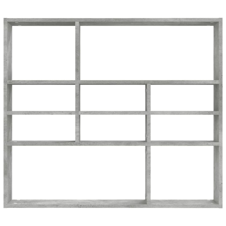 Wandschap 90x16x78 cm spaanplaat betongrijs MeubelReus