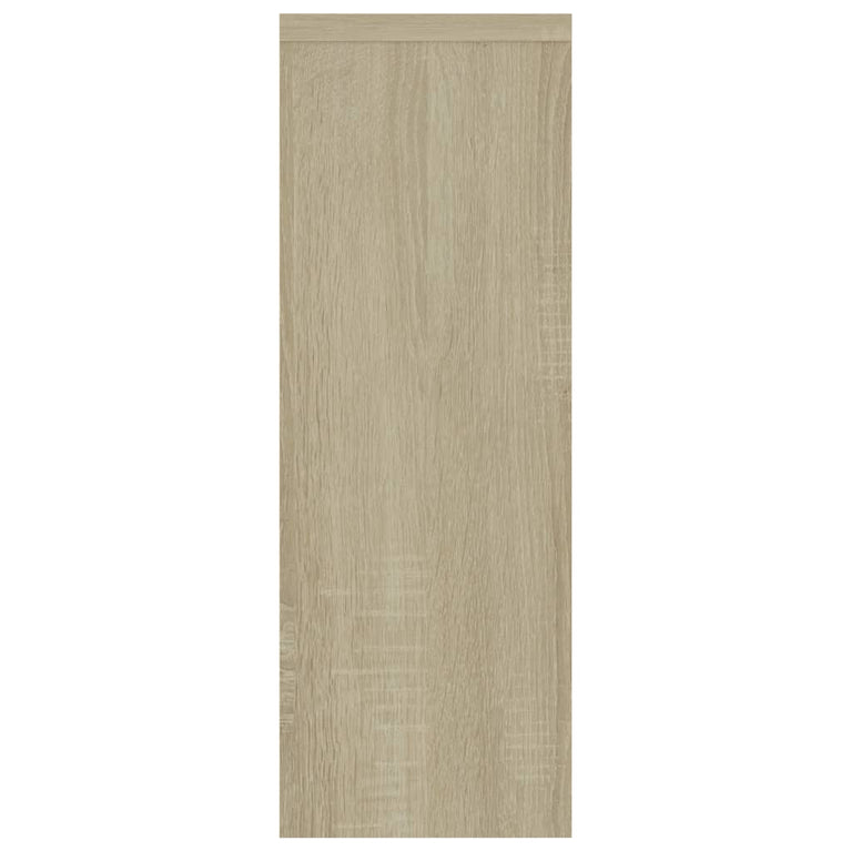 Wandschap 45,1x16x45,1 cm spaanplaat wit en sonoma eikenkleurig