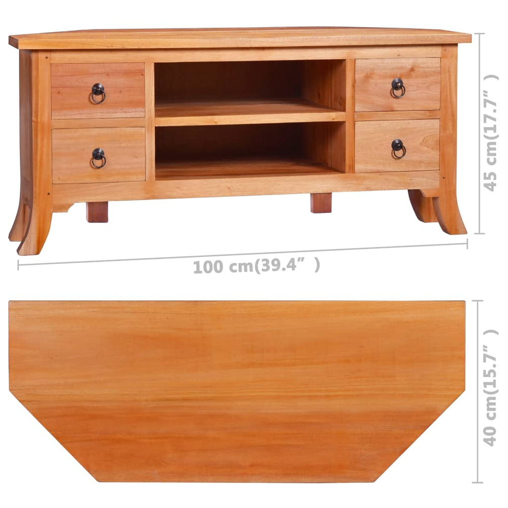 Tv-meubel 100x40x45 cm massief mahoniehout MeubelReus