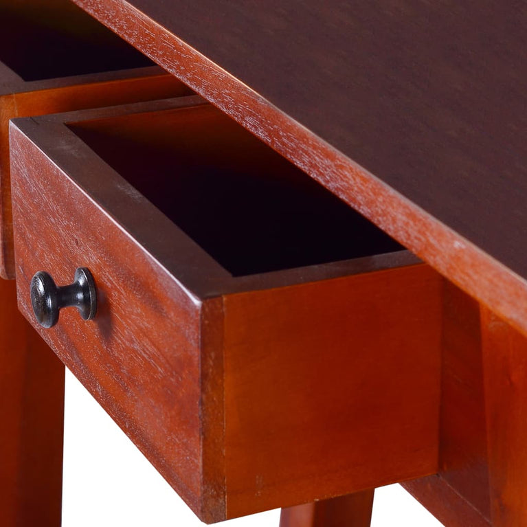 Wandtafel 90x30x75 cm massief mahoniehout klassiek bruin MeubelReus