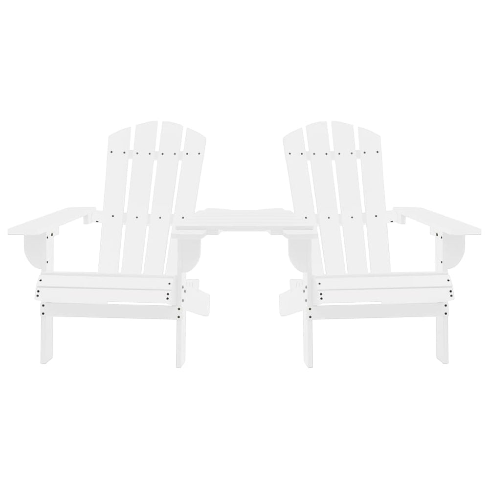 Tuinstoelen Adirondack met tafeltje massief vurenhout wit MeubelReus