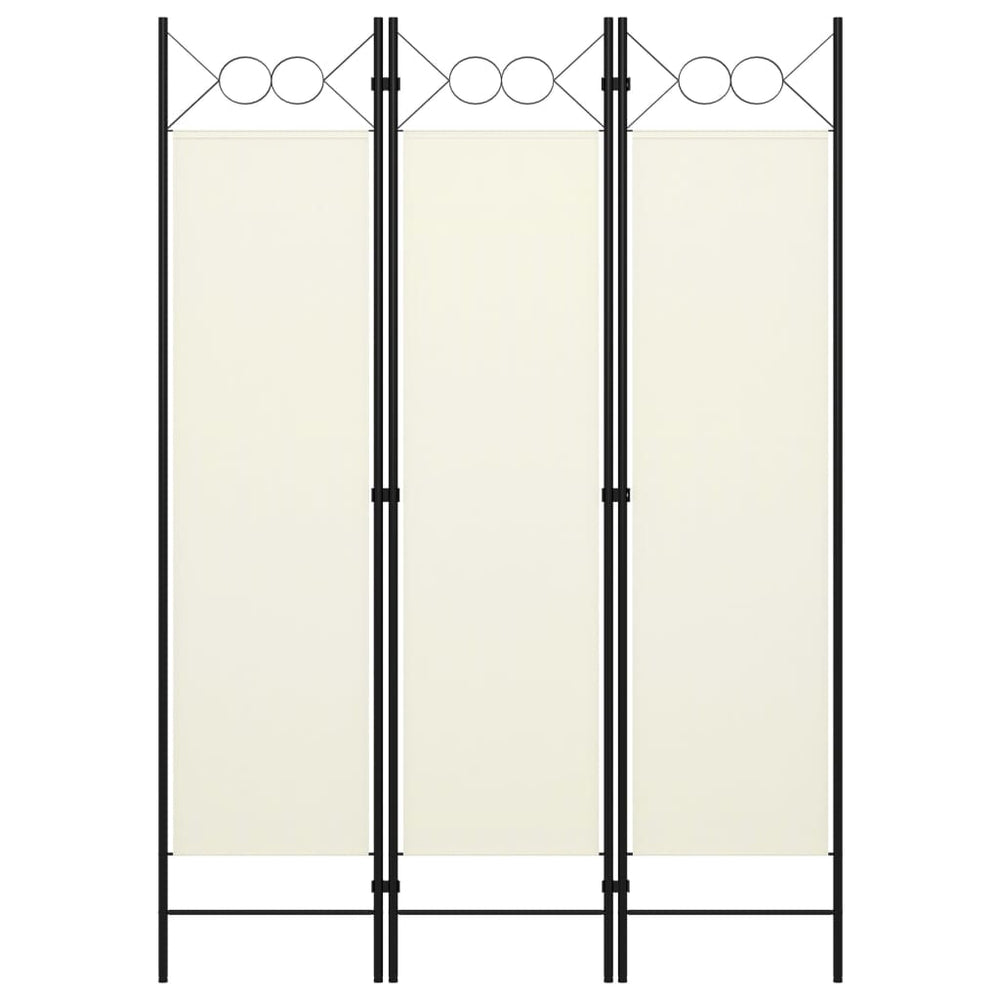 Kamerscherm met 3 panelen 120x180 cm crèmewit MeubelReus