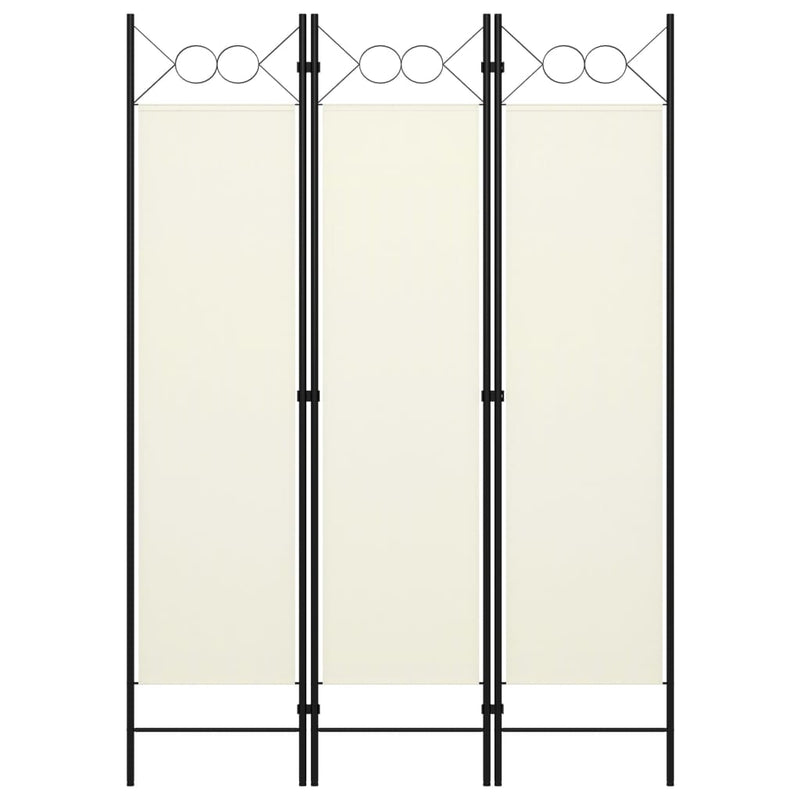 Kamerscherm met 3 panelen 120x180 cm crèmewit MeubelReus