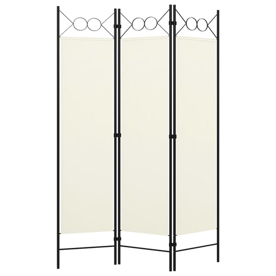 Kamerscherm met 3 panelen 120x180 cm crèmewit MeubelReus