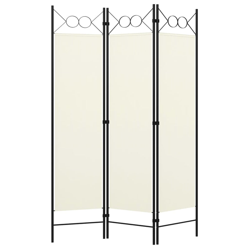 Kamerscherm met 3 panelen 120x180 cm crèmewit MeubelReus