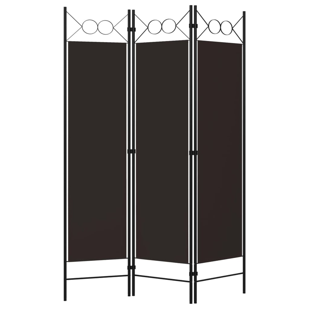 Kamerscherm met 3 panelen 120x180 cm bruin MeubelReus