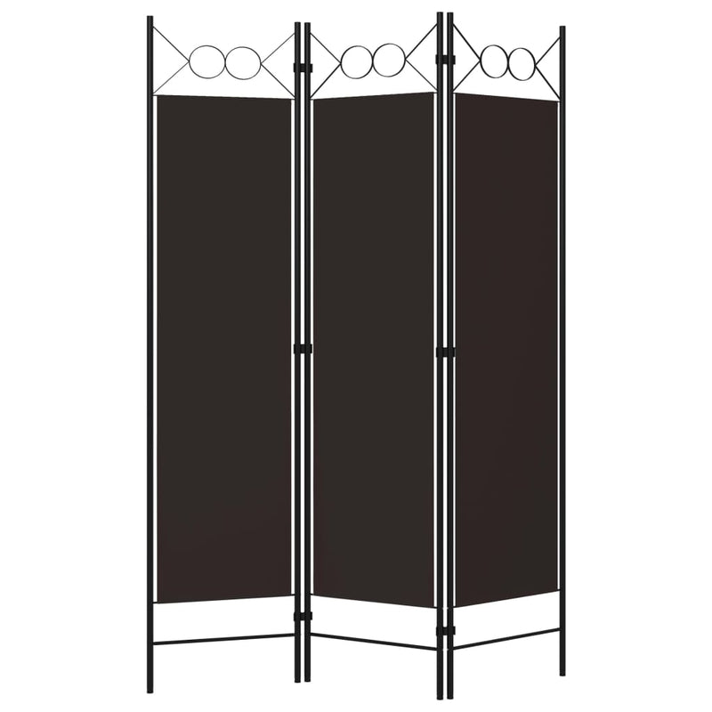 Kamerscherm met 3 panelen 120x180 cm bruin MeubelReus