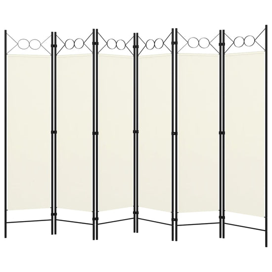 Kamerscherm met 6 panelen 240x180 cm crèmewit MeubelReus