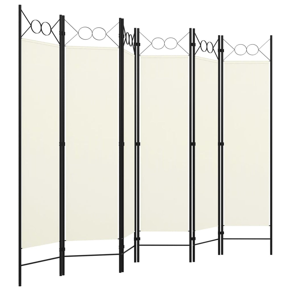 Kamerscherm met 6 panelen 240x180 cm crèmewit MeubelReus