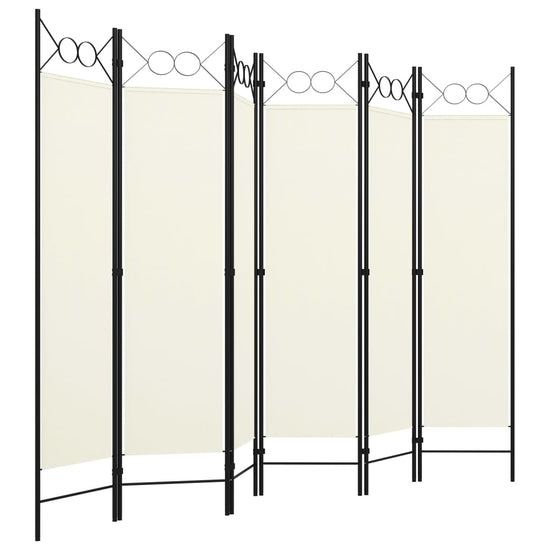 Kamerscherm met 6 panelen 240x180 cm crèmewit MeubelReus