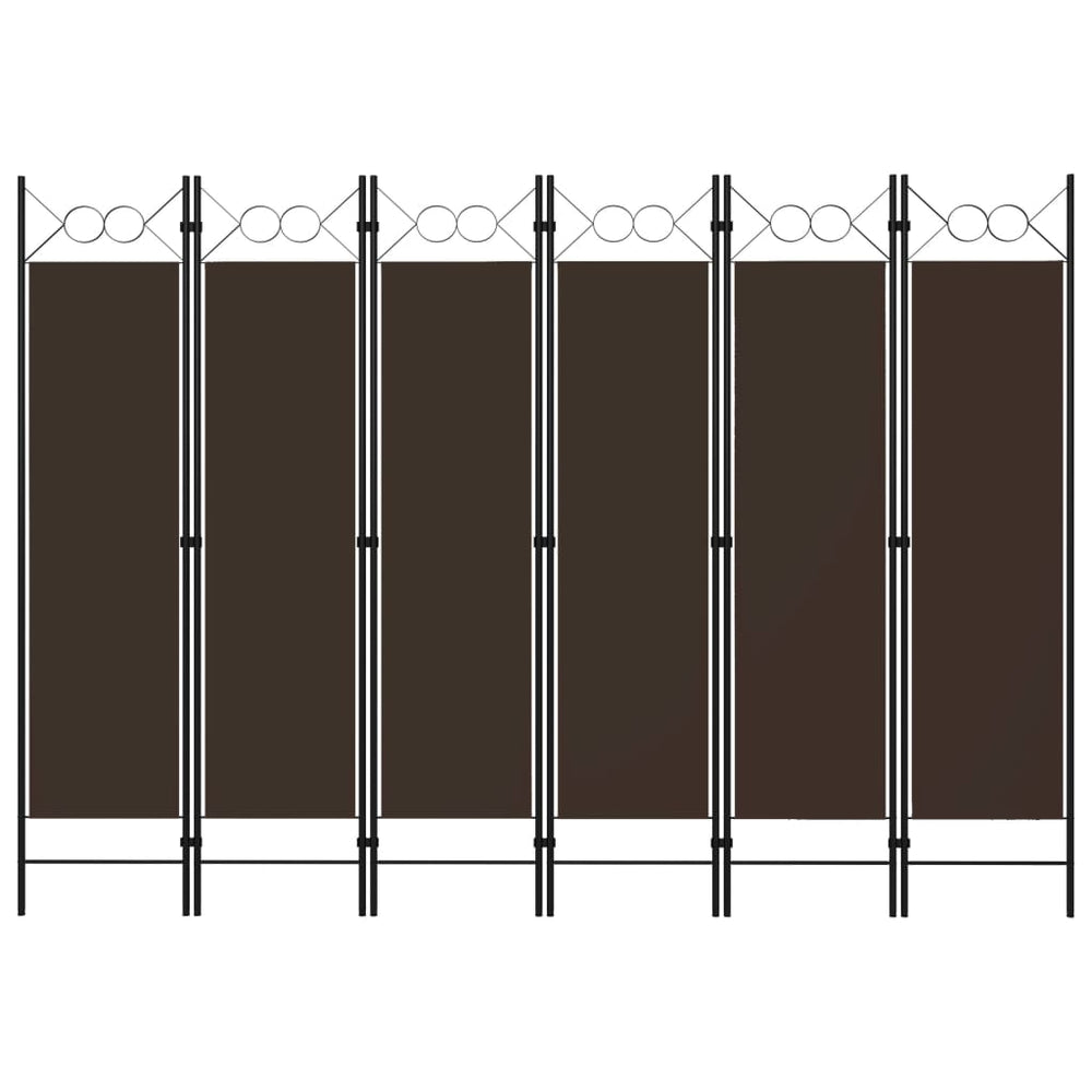 Kamerscherm met 6 panelen 240x180 cm bruin MeubelReus