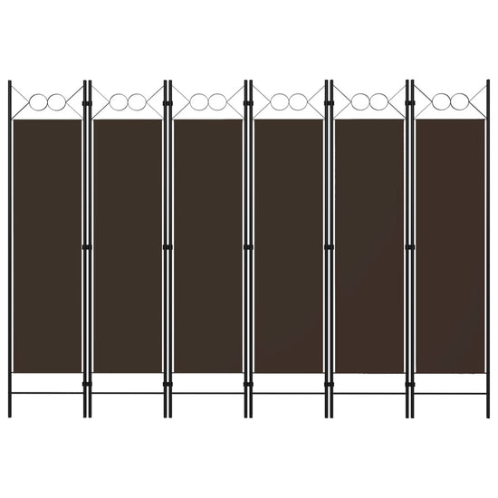 Kamerscherm met 6 panelen 240x180 cm bruin MeubelReus