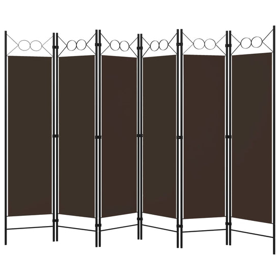Kamerscherm met 6 panelen 240x180 cm bruin MeubelReus