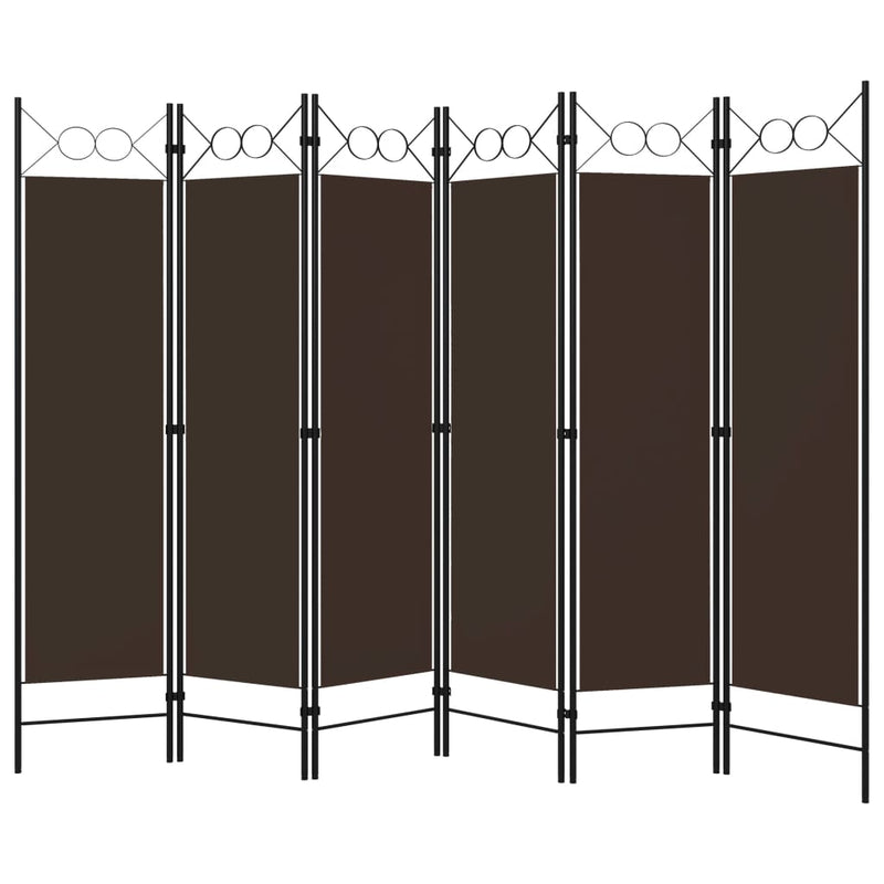 Kamerscherm met 6 panelen 240x180 cm bruin MeubelReus