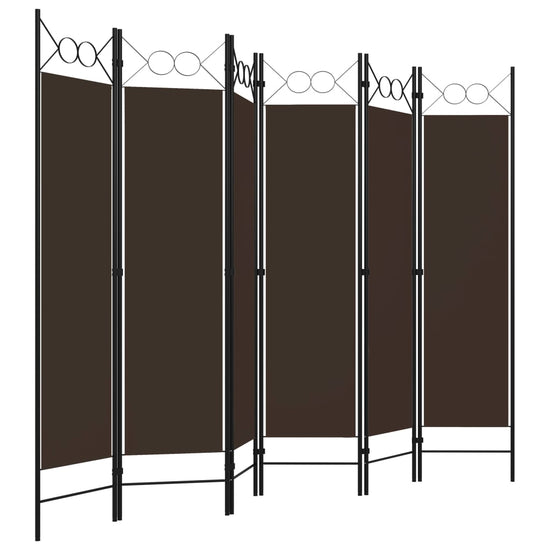 Kamerscherm met 6 panelen 240x180 cm bruin MeubelReus