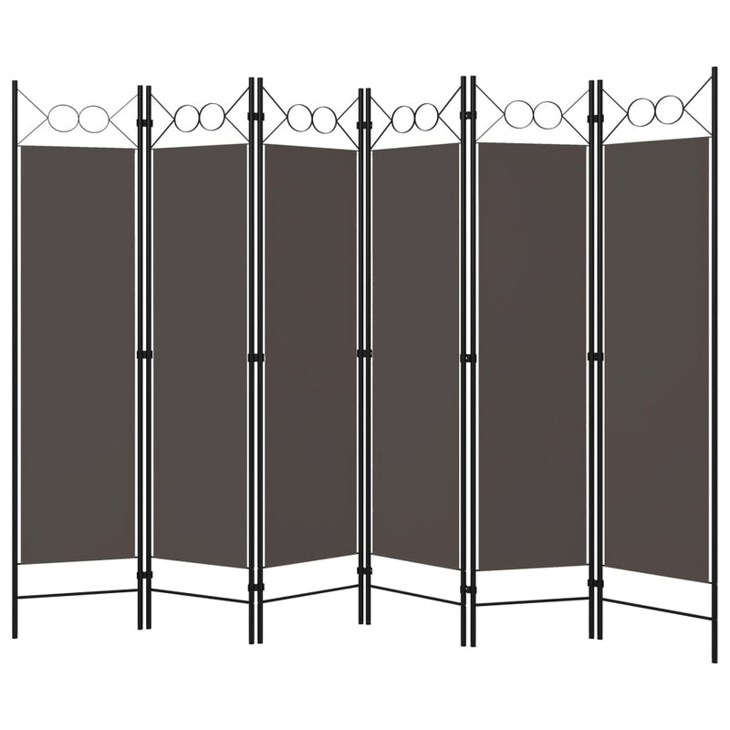 Kamerscherm met 6 panelen 240x180 cm antraciet MeubelReus