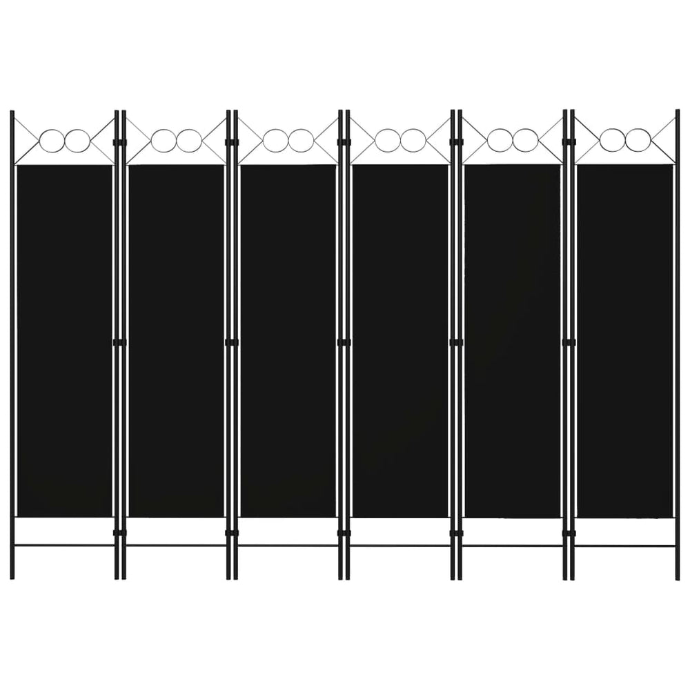 Kamerscherm met 6 panelen 240x180 cm zwart MeubelReus