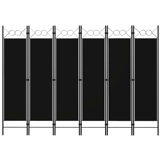 Kamerscherm met 6 panelen 240x180 cm zwart MeubelReus