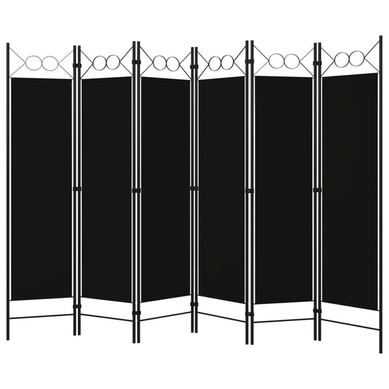 Kamerscherm met 6 panelen 240x180 cm zwart MeubelReus
