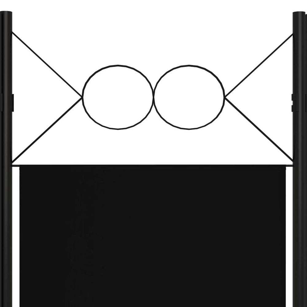 Kamerscherm met 6 panelen 240x180 cm zwart MeubelReus